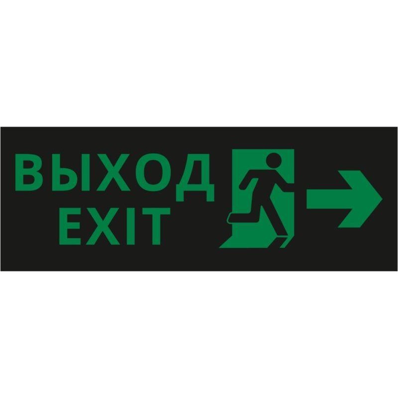Пиктограмма ДСО-IP20 "Выход - вправо черный фон" DEKraft 60439DEK