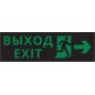 Пиктограмма ДСО-IP65-Н "Выход - вправо черный фон" DEKraft 60574DEK