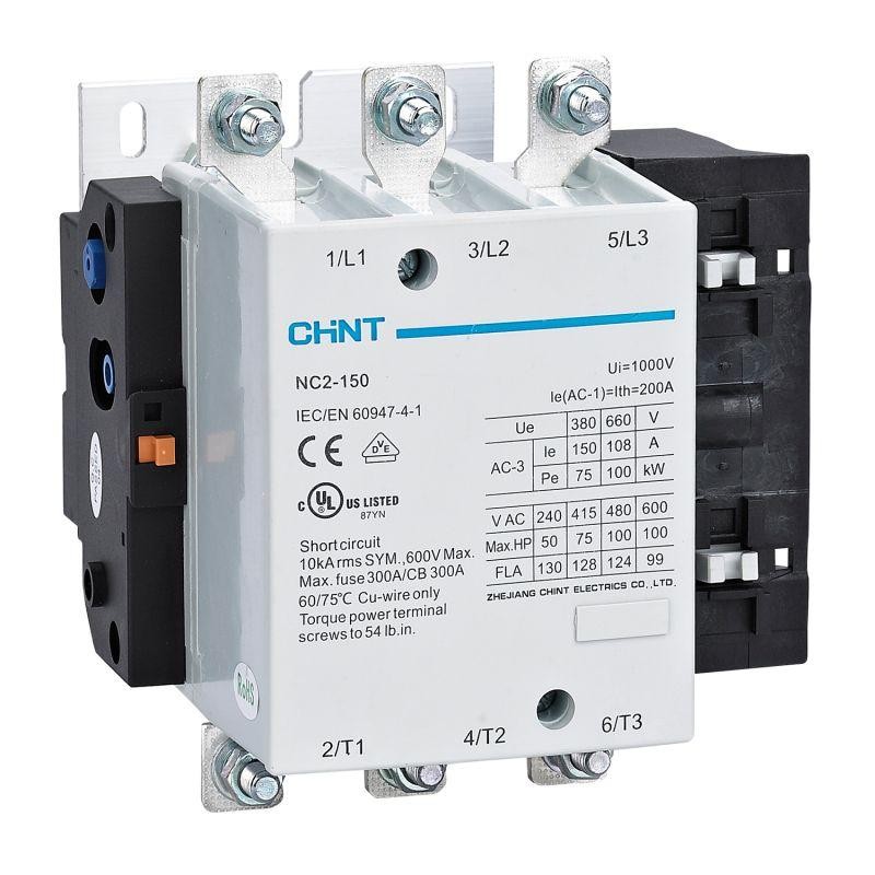 Контактор NC2-150 150А кат. 220-240В AC AC-3 (R) CHINT 671398 Контактор NC2-150 150А кат. 220-240В AC AC-3 (R) CHINT 671398