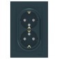 Розетка 2-м СП AtlasDesign 16А IP20 с заземл. защ. шторки в сборе изумруд SE ATN000826