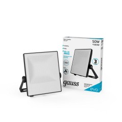 Прожектор светодиодный EVO 50Вт 6500К IP65 4500лм 100-240В ДО черн. GAUSS 687511350