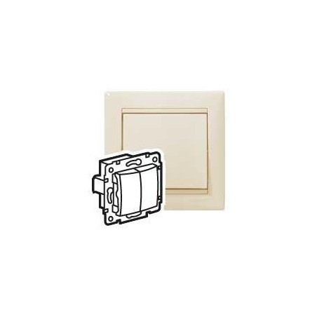 Переключатель проходной 2-кл. СП Valena 10А IP31 механизм сл. кость (DIY-упак.) Leg 695604