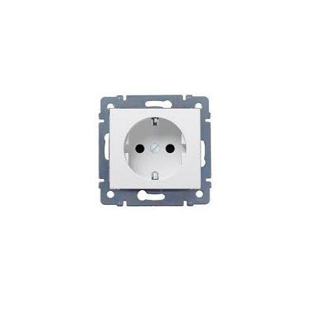 Розетка 1-м СП Cariva 16А IP20 2P+E немецк. стандарт механизм сл. кость (DIY-упак.) Leg 695916