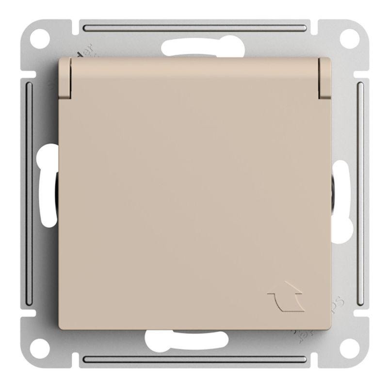 Розетка AtlasDesign 16А IP20 с заземл. защ. шторки с крышкой механизм песочн. SE ATN001246 Розетка AtlasDesign 16А IP20 с заземл. защ. шторки с крышкой механизм песочн. SE ATN001246