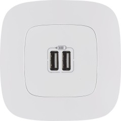 Устройство зарядное Valena Allure с 2-мя USB-разъемами 240В/5В 1500мА с лиц. панелью бел. Leg 754995
