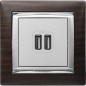 Розетка USB 2-м СП Valena алюм. Leg 770270 Розетка USB 2-м СП Valena алюм. Leg 770270