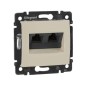 Розетка компьютерная 2-м СП Valena RJ45 кат.5E UTP на захватах механизм сл. кость Leg 774131 Розетка компьютерная 2-м СП Valena RJ45 кат.5E UTP на захватах механизм сл. кость Leg 774131