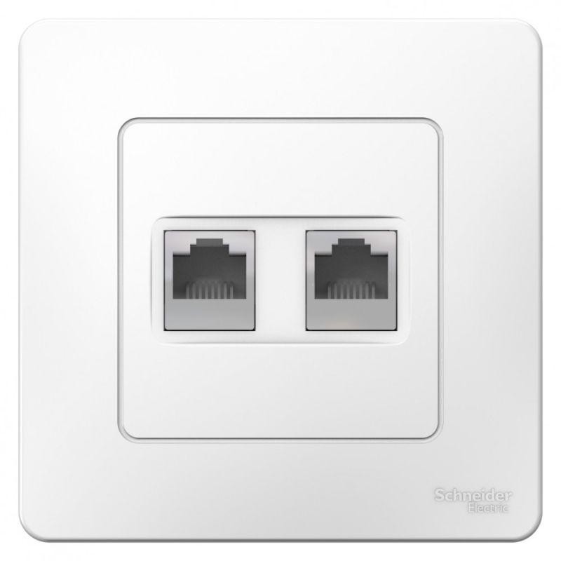 Розетка компьютерная 2-м СП Blanca RJ45 кат.5E бел. SE BLNIS045451 Розетка компьютерная 2-м СП Blanca RJ45 кат.5E бел. SE BLNIS045451