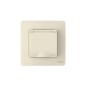 Розетка 1-м СП Blanca 16А IP44 250В с заземл. защ. шторки с крышкой молочн. SE BLNRS441112