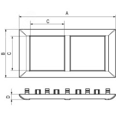 Рамка-суппорт 4мод. Avanti для "In-liner Front" бел. DKC 4400914