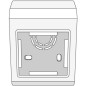 Коробка установочная под 45х45 2мод. PDМ (для кабель-канала TMC) DKC 10013