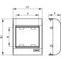 Коробка установочная под 45х45 2мод. PDМ (для кабель-канала TMC) DKC 10013