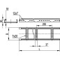 Лоток лестничный усиленный 300х50 L3000 сталь 1.5мм цинк-ламель DKC LI5030ZL