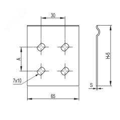 Пластина для лотка соединительная H-80мм GTO DKC 37303R