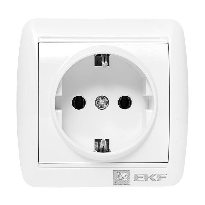 Розетка 1-м ОП Владивосток 16А IP44 с заземл. EKF EQR16-029-30-54