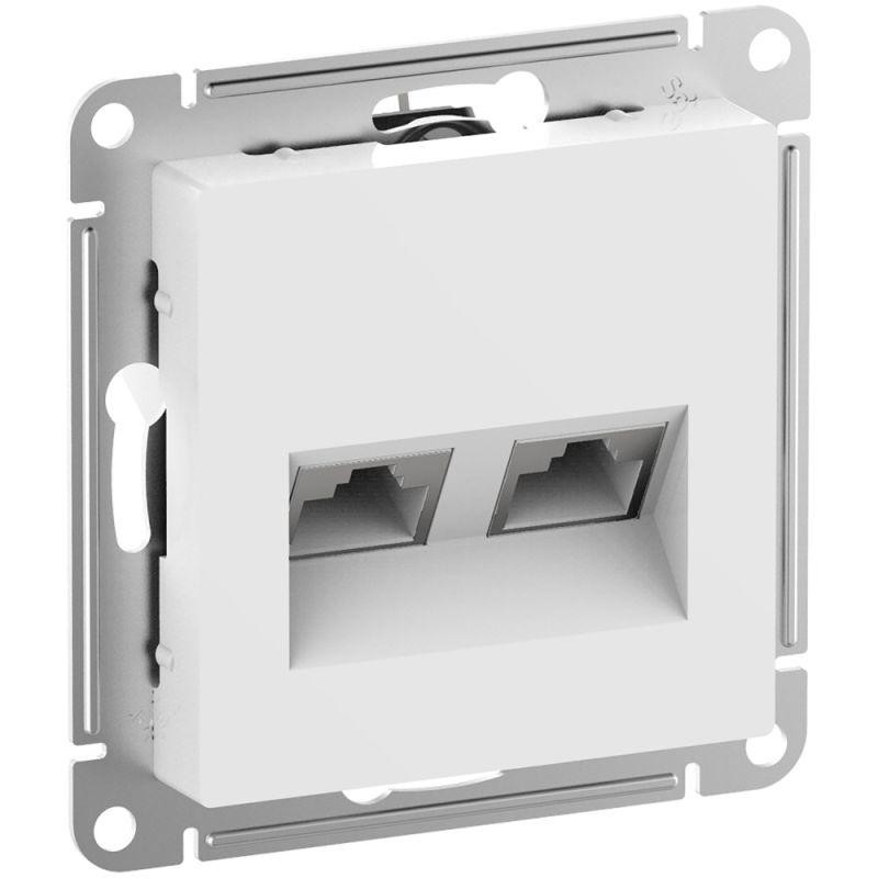 Розетка компьютерная 2-м AtlasDesign RJ45 кат.6A механизм бел. SE ATN000188 Розетка компьютерная 2-м AtlasDesign RJ45 кат.6A механизм бел. SE ATN000188