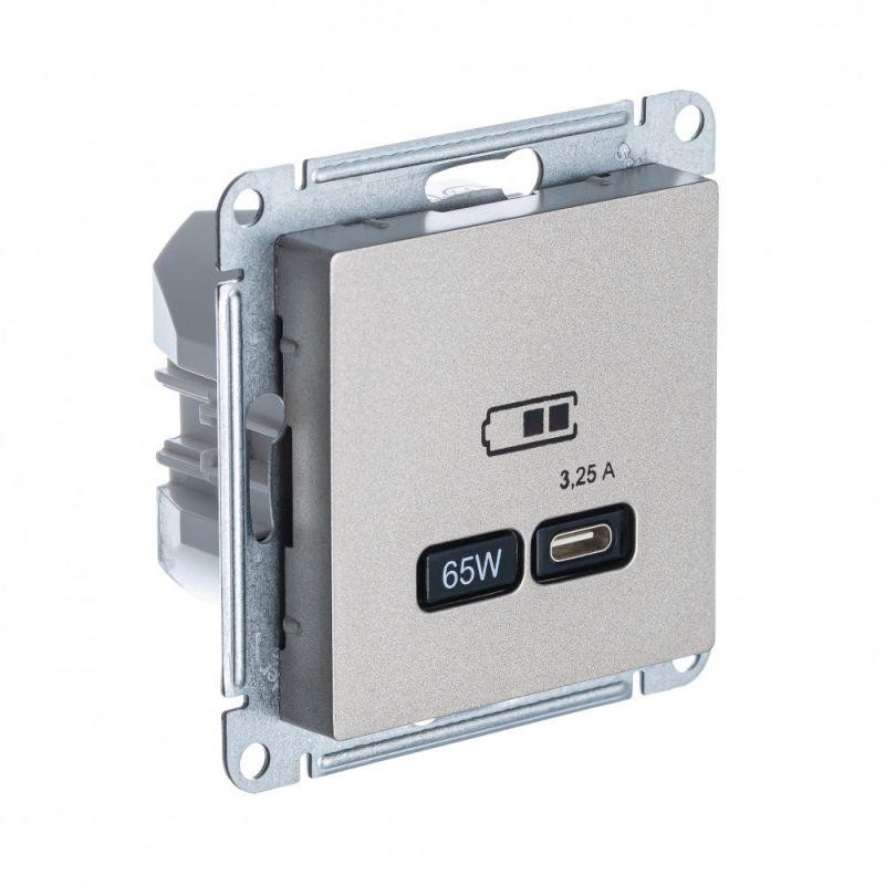 Розетка USB AtlasDesign тип C 65Вт QC PD высокоскор. ЗУ механизм шампань SE ATN000527 Розетка USB AtlasDesign тип C 65Вт QC PD высокоскор. ЗУ механизм шампань SE ATN000527
