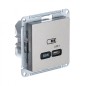 Розетка USB AtlasDesign тип C 65Вт QC PD высокоскор. ЗУ механизм шампань SE ATN000527 Розетка USB AtlasDesign тип C 65Вт QC PD высокоскор. ЗУ механизм шампань SE ATN000527