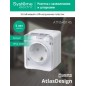 Розетка 1-м ОП AtlasDesign Profi54 16А IP54 250В с заземл. защ. шторки бел. SE ATN540145
