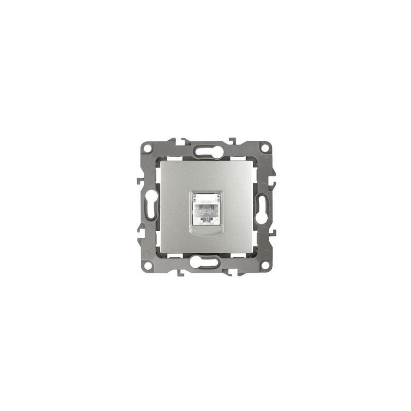 Розетка телефонная Эра12 12-3105-03 RJ11 IP20 алюм. Эра Б0014713
