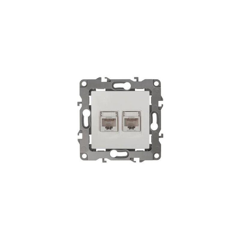 Розетка компьютерная 2-м Эра12 RJ45 12-3108-02 сл. кость Эра Б0014730 Розетка компьютерная 2-м Эра12 RJ45 12-3108-02 сл. кость Эра Б0014730