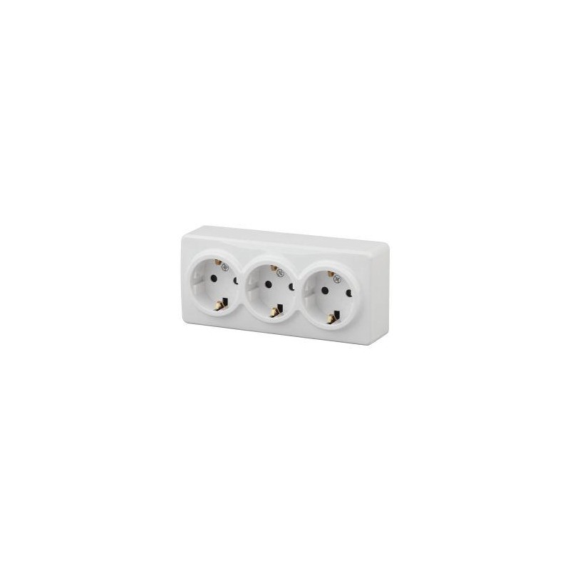 Розетка 3-м ОП Эра Эксперт 11-2208-01 16А IP20 250В 3х2P+E Schuko бел. Эра Б0020700 Розетка 3-м ОП Эра Эксперт 11-2208-01 16А IP20 250В 3х2P+E Schuko бел. Эра Б0020700