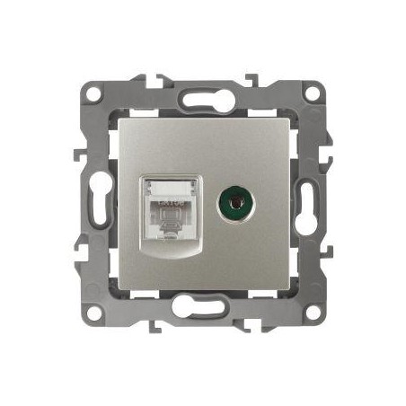 Розетка компьютерная + телевизионная Эра12 12-3110-15 RJ45 + TV IP20 перламутр Эра Б0027450