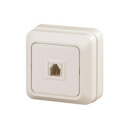 Розетка телефонная ОП Quadro 2-302-02 RJ11 IP20 сл. кость Intro Б0027662