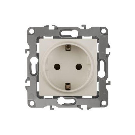 Розетка 1-м СП Эра12 12-2111-02 16А IP20 16AX 250В 2P+E Schuko винт сл. кость Эра Б0029237