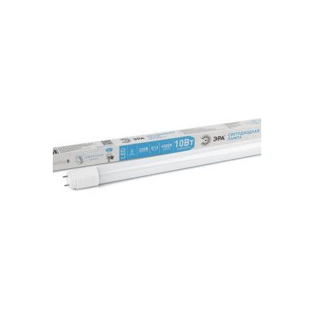 Лампа светодиодная STD LED T8-10W-840-G13-600мм G13 10Вт 4000К поворотный цоколь, трубка-стекло холод. бел. Эра Б0032999