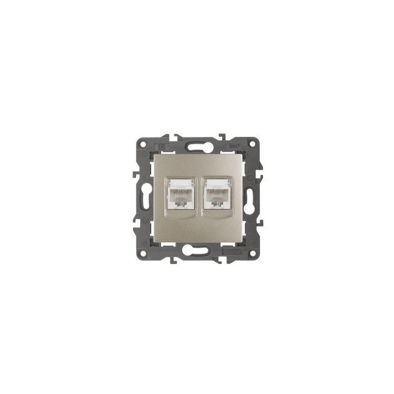Розетка компьютерная 2-м Elegance 14-3108-04 RJ45 IP20 механизм шампань Эра Б0034311 Розетка компьютерная 2-м Elegance 14-3108-04 RJ45 IP20 механизм шампань Эра Б0034311