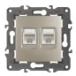 Розетка компьютерная 2-м Elegance 14-3108-04 RJ45 IP20 механизм шампань Эра Б0034311 Розетка компьютерная 2-м Elegance 14-3108-04 RJ45 IP20 механизм шампань Эра Б0034311