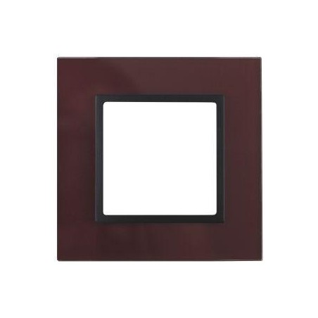Рамка 1-м 14-5101-25 стекло Elegance бордо+антрацит ЭРА Б0034479