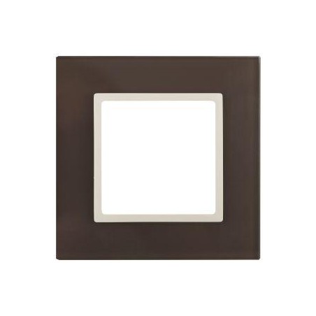 Рамка 1-м 14-5101-31 стекло Elegance мокко+сл. кость ЭРА Б0034485