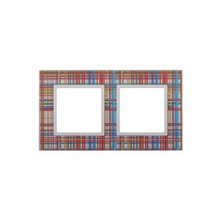Рамка 2-м 14-5102-00 стекло Elegance прозрачный+бел. ЭРА Б0034487