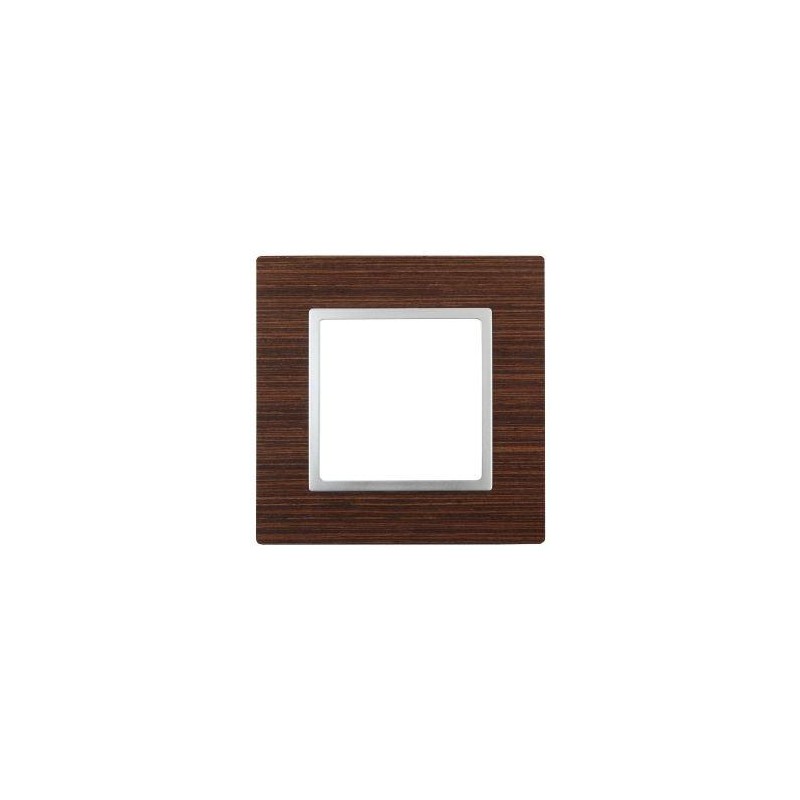 Рамка 1-м 14-5301-10 дерево Elegance венге+алюм ЭРА Б0034569
