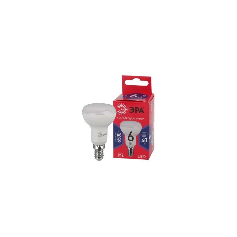 Лампа светодиодная RED LINE LED R50-6W-865-E14 R 6Вт R50 рефлектор 6500К холод.бел. E14 Эра Б0045335 Лампа светодиодная RED LINE LED R50-6W-865-E14 R 6Вт R50 рефлектор 6500К холод.бел. E14 Эра Б0045335