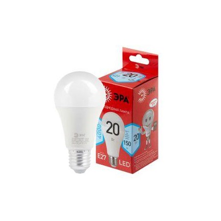 Лампа светодиодная RED LINE LED A65-20W-840-E27 R 20Вт A65 груша 4000К нейтр. бел. E27 Эра Б0049637