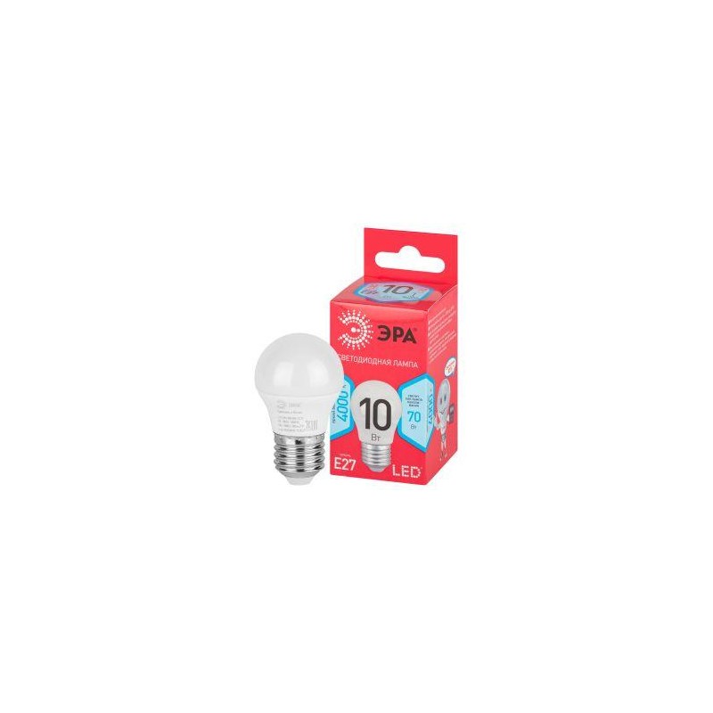 Лампа светодиодная RED LINE LED P45-10W-840-E27 R 10Вт P45 шар 4000К нейтр. бел. E27 Эра Б0050234