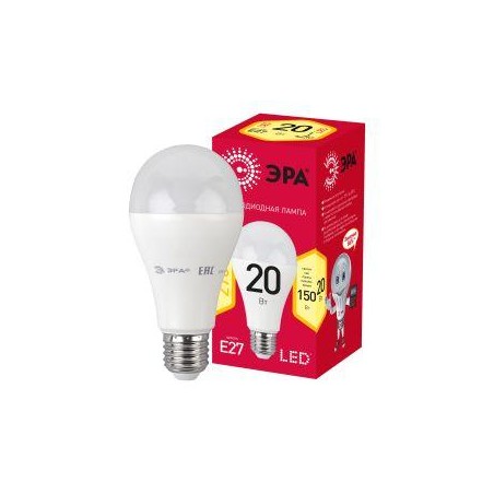 Лампа светодиодная RED LINE LED A65-20W-827-E27 R 20Вт A65 груша 2700К тепл. бел. E27 Эра Б0050687