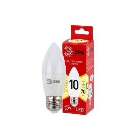 Лампа светодиодная LINE LED B35-10W-827-E27 R B35 10Вт свеча E27 тепл. бел. ЭРА Б0052377