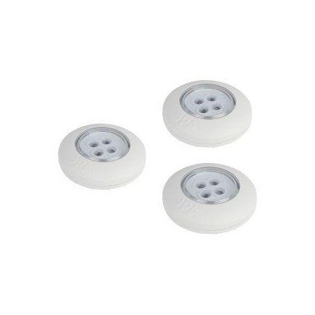 Фонарь светодиодный подсветка SB-803 пушлайт 4хLED на батарейках 3хААА бел. 3 шт ЭРА Б0052860