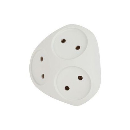 Разветвитель 3-м без заземл. 10А IP20 SPx-3-W бел. Эра Б0053481