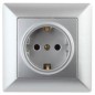 Розетка 1-м СП Solo 4-202-03 16А 250В IP20 2P+E Schuko с заземл. алюминий Intro Б0053651 Розетка 1-м СП Solo 4-202-03 16А 250В IP20 2P+E Schuko с заземл. алюминий Intro Б0053651