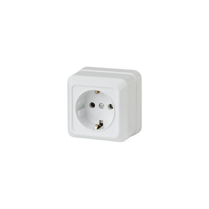 Розетка 1-м ОП Quadro 2Э-202-01 16А IP20 250В 2P+E Schuko без монтаж. лапок бел. Intro Б0053906 Розетка 1-м ОП Quadro 2Э-202-01 16А IP20 250В 2P+E Schuko без монтаж. лапок бел. Intro Б0053906