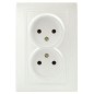 Розетка 2-м СП Plano 1-204-06 16А IP20 250В 2х2P перламутр Intro Б0053912