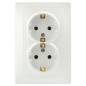 Розетка 2-м СП Plano 1-205-06 16А IP20 250В 2х2P+E Schuko перламутр Intro Б0053920