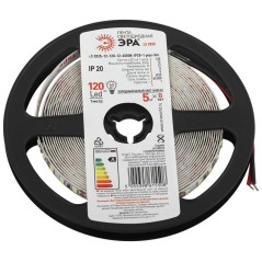 Лента светодиодная LS2835 12-120-12-6500K-IP20-1 year-5m холод. бел. (уп.5м) Эра Б0053970
