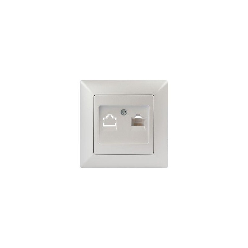 Розетка RJ45 СП Solo 4-303-06 IP20 перламутр Intro Б0053993