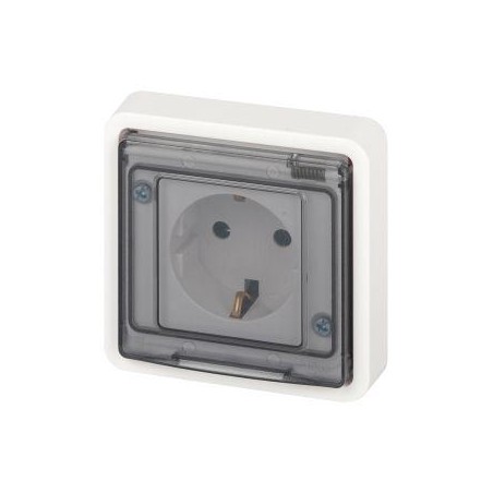 Розетка Эксперт 11-2522-01 2P+E IP55 шторки 16А-250В СУ бел. Эра Б0063281